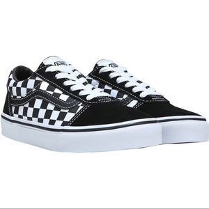 Vans Kids' Ward Low Top Sneakers black and white checker